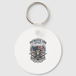 Patriottische Tactische Adelaar Schedel Militaire Sleutelhanger