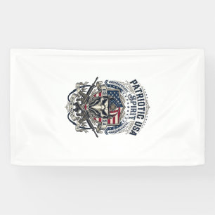 Patriottische Tactische Adelaar Schedel Militaire Spandoek
