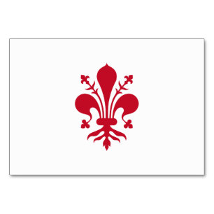 Patriottische tafelkaart met de vlag van Florence Kaart