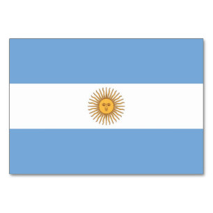 Patriottische tafelkaart met vlag van Argentinië Kaart