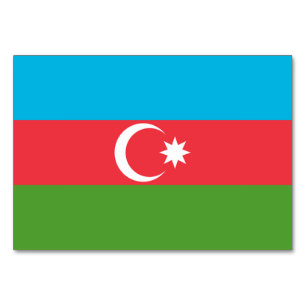 Patriottische tafelkaart met vlag van Azerbeidzjan Kaart
