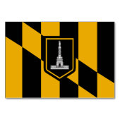 Patriottische tafelkaart met vlag van Baltimore Kaart (Achterkant)