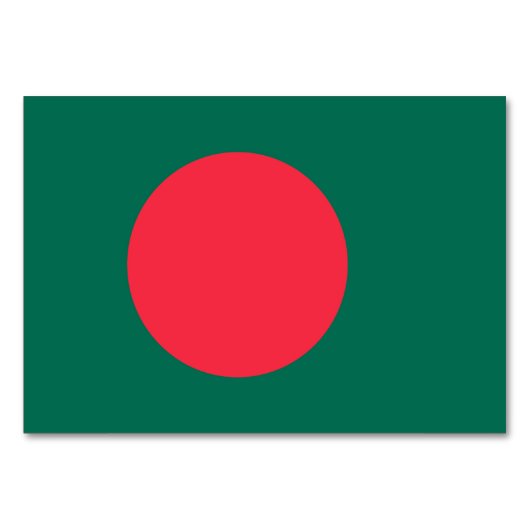 Patriottische tafelkaart met vlag van Bangladesh Kaart (Achterkant)