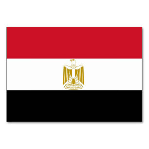 Patriottische tafelkaart met vlag van Egypte Kaart