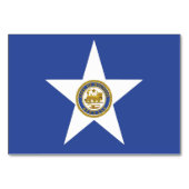 Patriottische tafelkaart met vlag van Houston Kaart (Achterkant)
