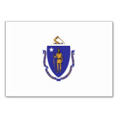 Patriottische tafelkaart met vlag van Massachusett Kaart (Achterkant)