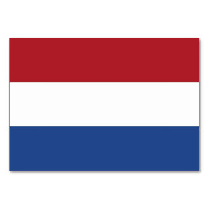 Patriottische tafelkaart met vlag van Nederland Kaart