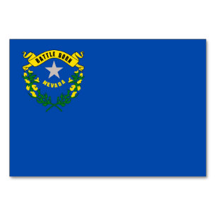 Patriottische tafelkaart met vlag van Nevada Kaart