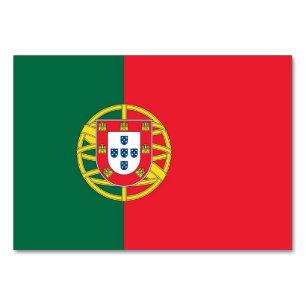 Patriottische tafelkaart met vlag van Portugal Kaart