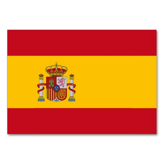 Patriottische tafelkaart met vlag van Spanje Kaart (Voorkant)