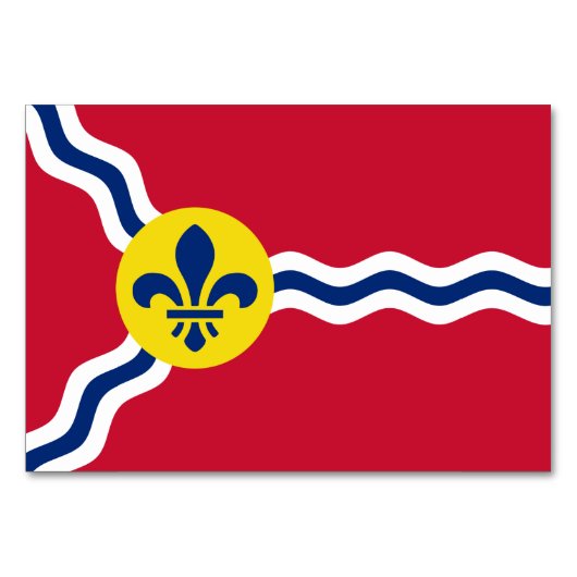 Patriottische tafelkaart met vlag van St. Louis Kaart (Achterkant)