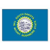 Patriottische tafelkaart met vlag van Zuid-Dakota Kaart (Achterkant)