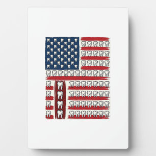 Patriottische Tandarts Tand Vlag Fotoplaat