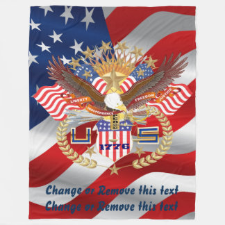 Patriottische tas van 30 x 40 inch, 50 x 60 inch, fleece deken