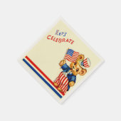  patriottische teddybeer servet (Hoek)