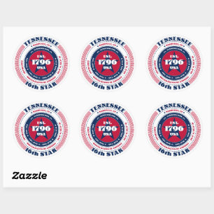Patriottische Tennessee Circle Design Sticker