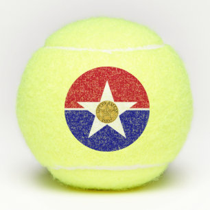 Patriottische Tennis Ball met vlag van Dallas Tennisballen