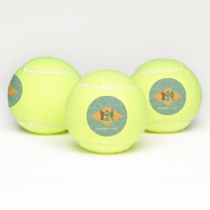 Patriottische Tennis Ball met vlag van Delaware, V Tennisballen
