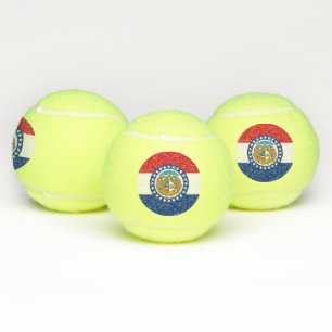 Patriottische Tennis Ball met vlag van Missouri Tennisballen