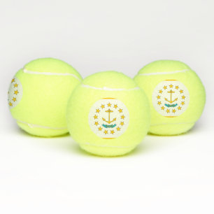 Patriottische Tennis Ball met vlag van Rhode Islan Tennisballen