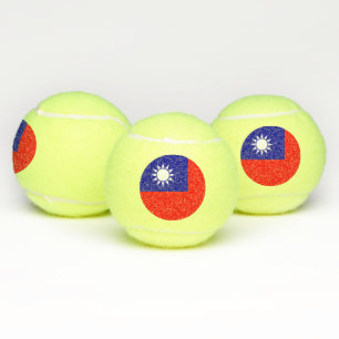 Patriottische Tennis Ball met vlag van Taiwan Tennisballen