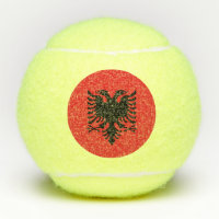 Patriottische tennisbal met vlag van Albanië