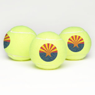 Patriottische tennisbal met vlag van Arizona, VS Tennisballen