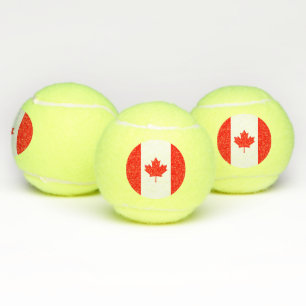 Patriottische tennisbal met vlag van Canada Tennisballen