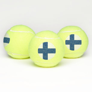 Patriottische tennisbal met vlag van Finland Tennisballen