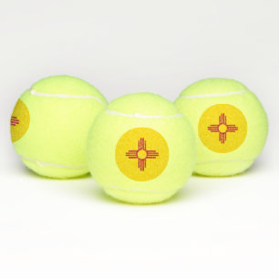 Patriottische tennisbal met vlag van New Mexico Tennisballen