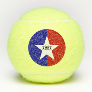 Patriottische tennisbal met vlag van San Antonio Tennisballen