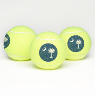 Patriottische tennisbal met vlag van South Carolin Tennisballen