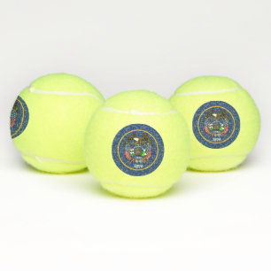 Patriottische tennisbal met vlag van Utah, VS Tennisballen