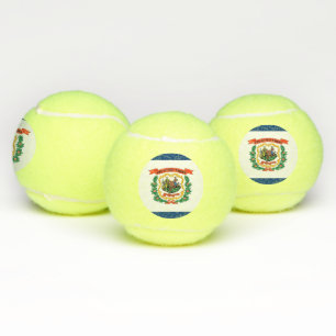 Patriottische tennisbal met vlag van West Virginia Tennisballen