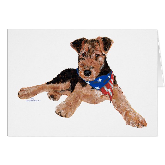 Patriottische Terrier Puppy (Voorkant Horizontaal)