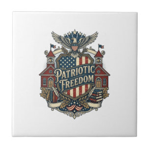 Patriottische Terug naar school vector grafische T Tegeltje