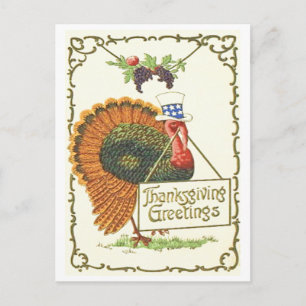 Patriottische Thanksgiving Feestdagenkaart