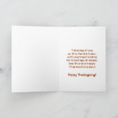 Patriottische Thanksgiving Turkije Wenskaart Feestdagen Kaart (Binnen)