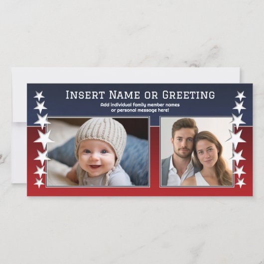 Patriottische thema foto - Instant Download optie Feestdagenkaart (Voorkant)