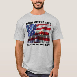 Patriottische thuis van de vrije ruimte door de he t-shirt