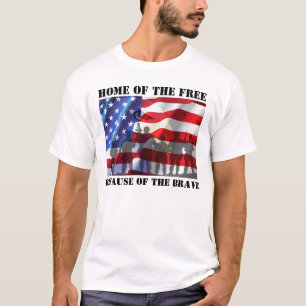 Patriottische thuis van de vrije ruimte door de he t-shirt