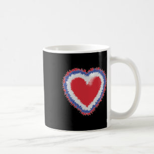 Patriottische Tie Dye Heart in Amerikaanse vlag kl Koffiemok