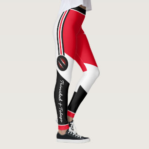 Patriottische Trinidad en Tobago Kleuren met Naam Leggings