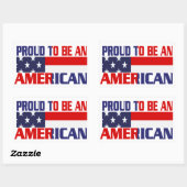 Patriottische trots als Amerikaan Rechthoekige Sticker (Vel)