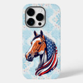 Patriottische trots: Kwartpaard met Amerikaanse vl Case-Mate iPhone Case (Achterkant)