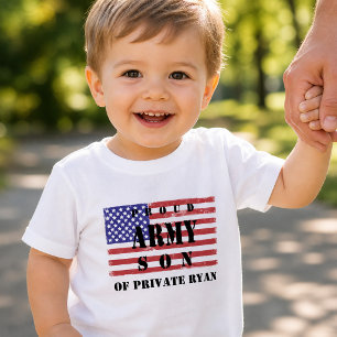 Patriottische Trots Leger Zoon Vlag Kinder Shirts