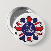 Patriottische trots om Brits te zijn Ronde Button 7,6 Cm (Voorkant /achterkant)