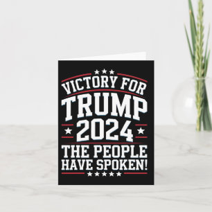 Patriottische Trump 2024 Victory Design voor suppo Kaart