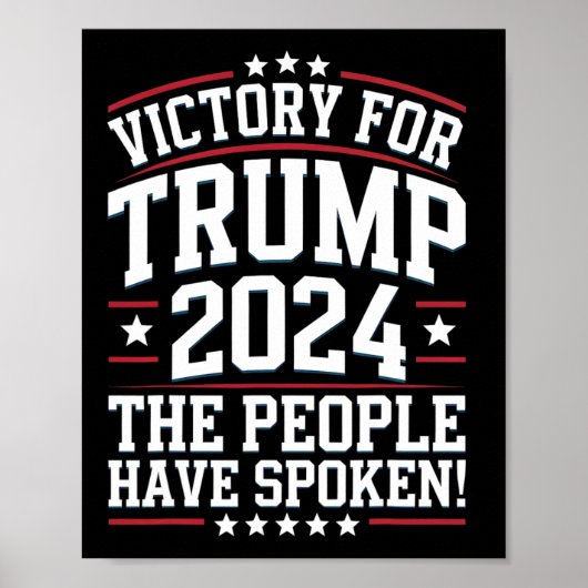 Patriottische Trump 2024 Victory Design voor suppo Poster (Voorkant)