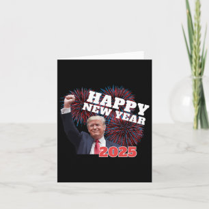 Patriottische Trump Gelukkig Nieuwjaar 2025 Conser Kaart